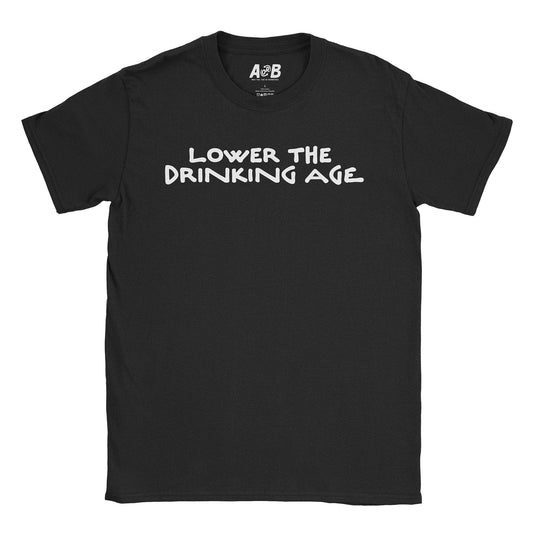A-or-B-Tees T-Shirt Black / S Drinking Age T-Shirt