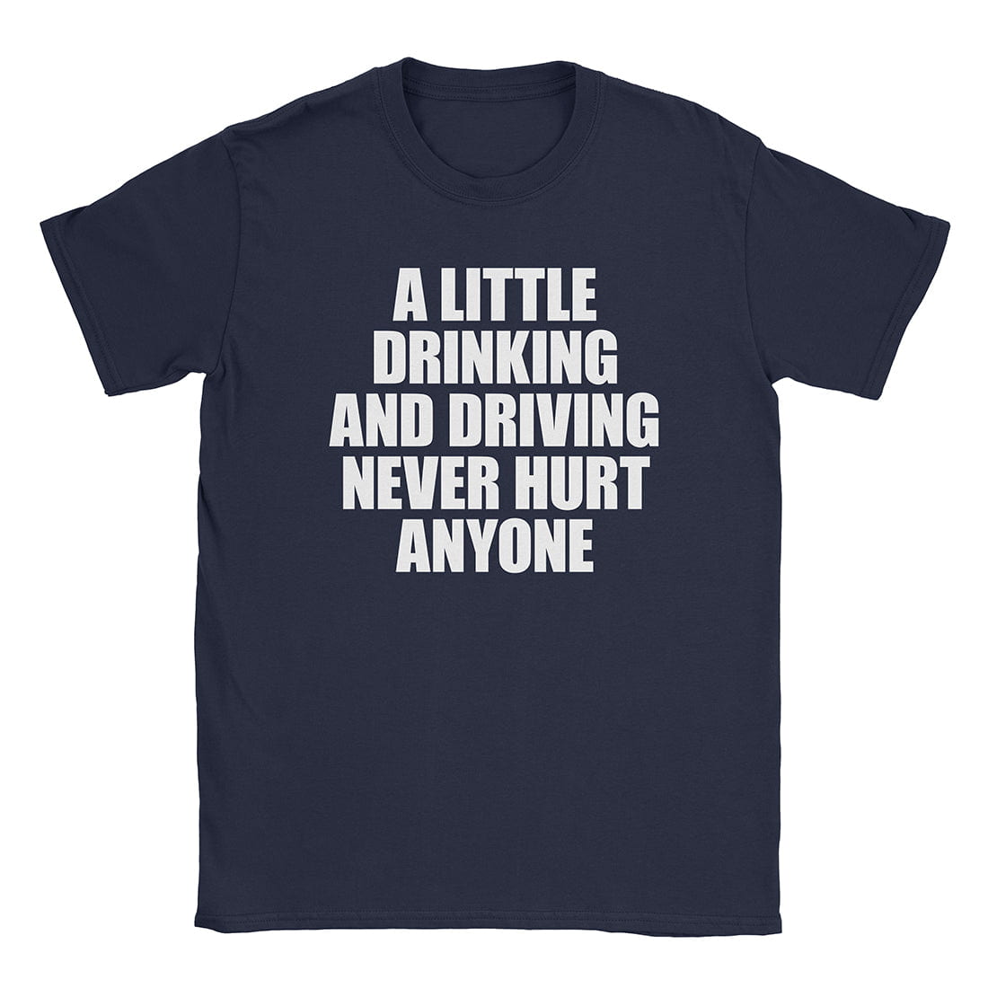A-or-B-Tees T-Shirt Navy / S Drinking & Driving T-Shirt