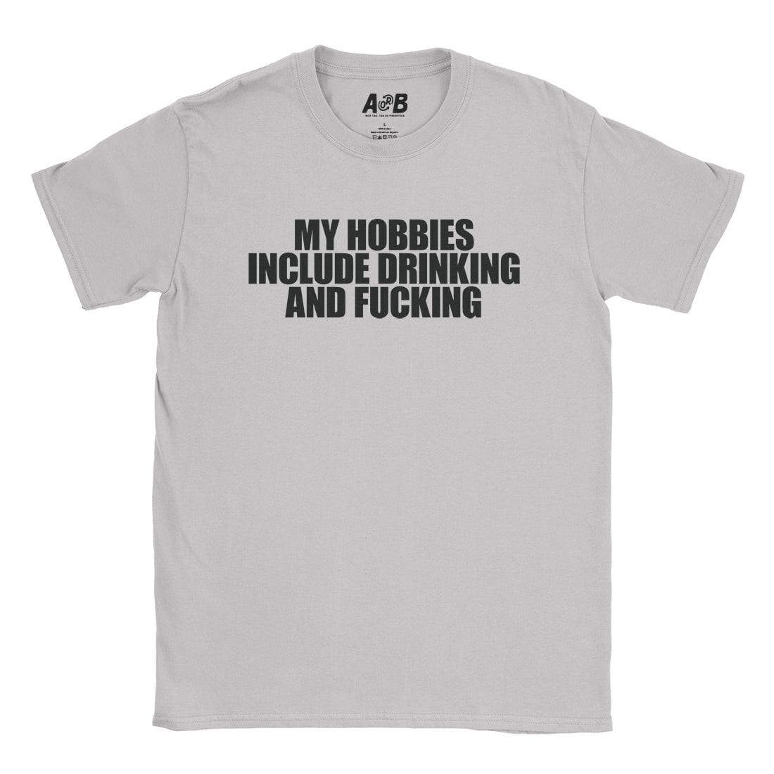 A-or-B-Tees T-Shirt Ice Grey / S Drinking & Fucking T-Shirt