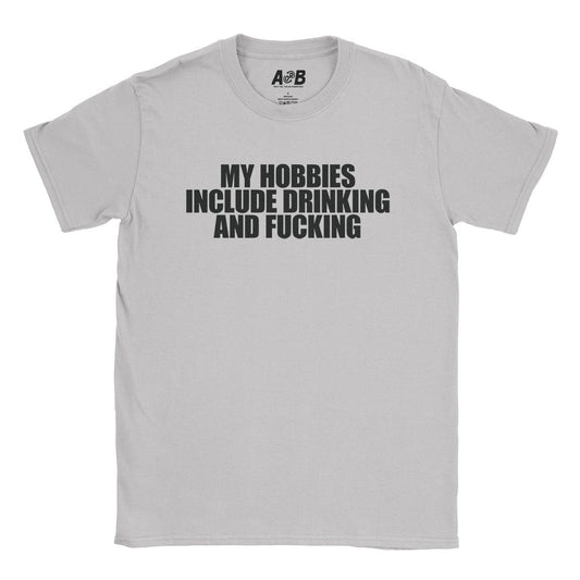A-or-B-Tees T-Shirt Ice Grey / S Drinking & Fucking T-Shirt