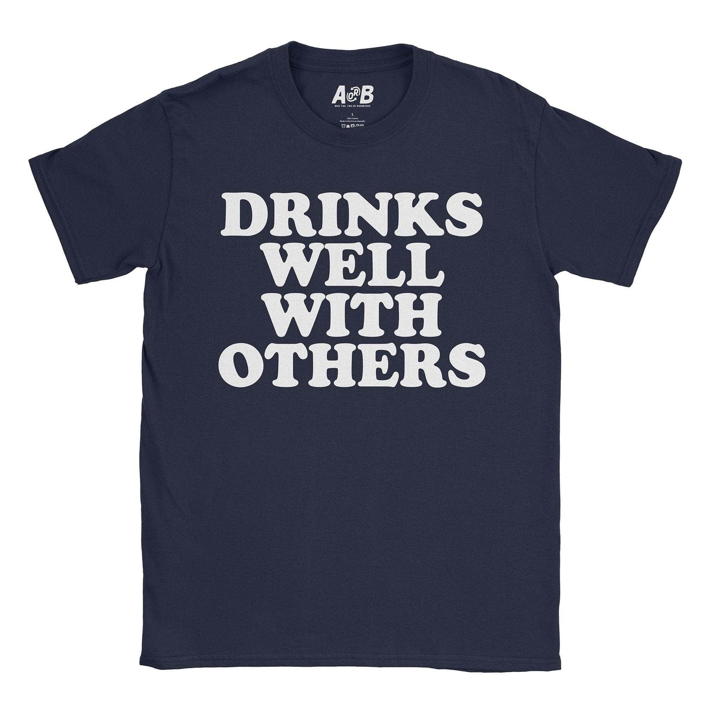 A-or-B-Tees T-Shirt Navy / S Drinks Well T-Shirt