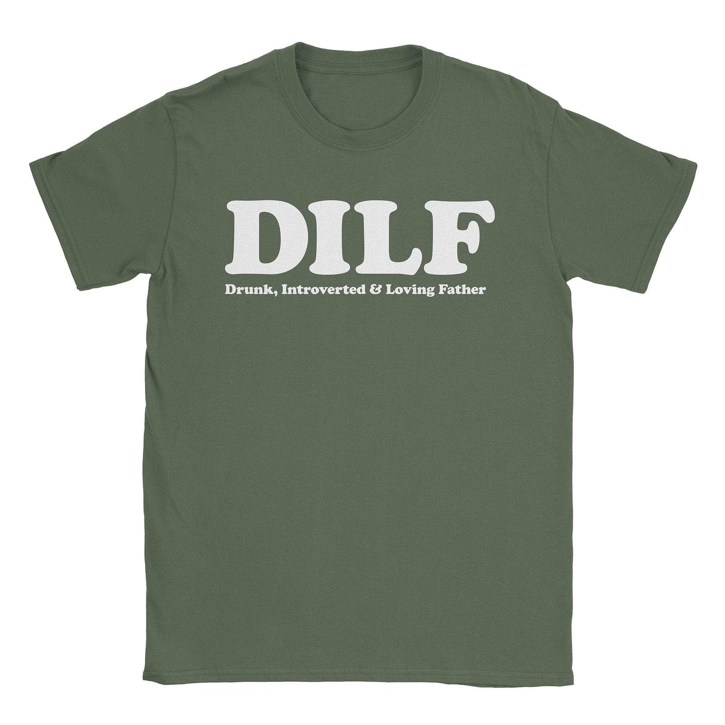 A-or-B-Tees T-Shirt Military Green / S Drunk Introverted Father T-Shirt