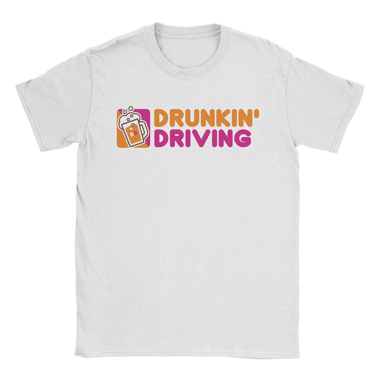 A-or-B-Tees T-Shirt White / S Drunkin' Driving T-Shirt