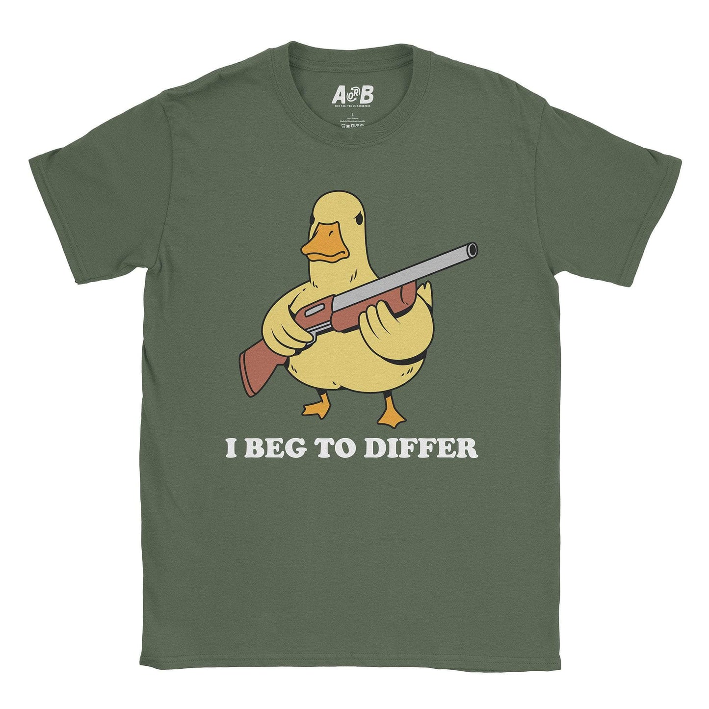 A-or-B-Tees T-Shirt Military Green / S Duck T-Shirt