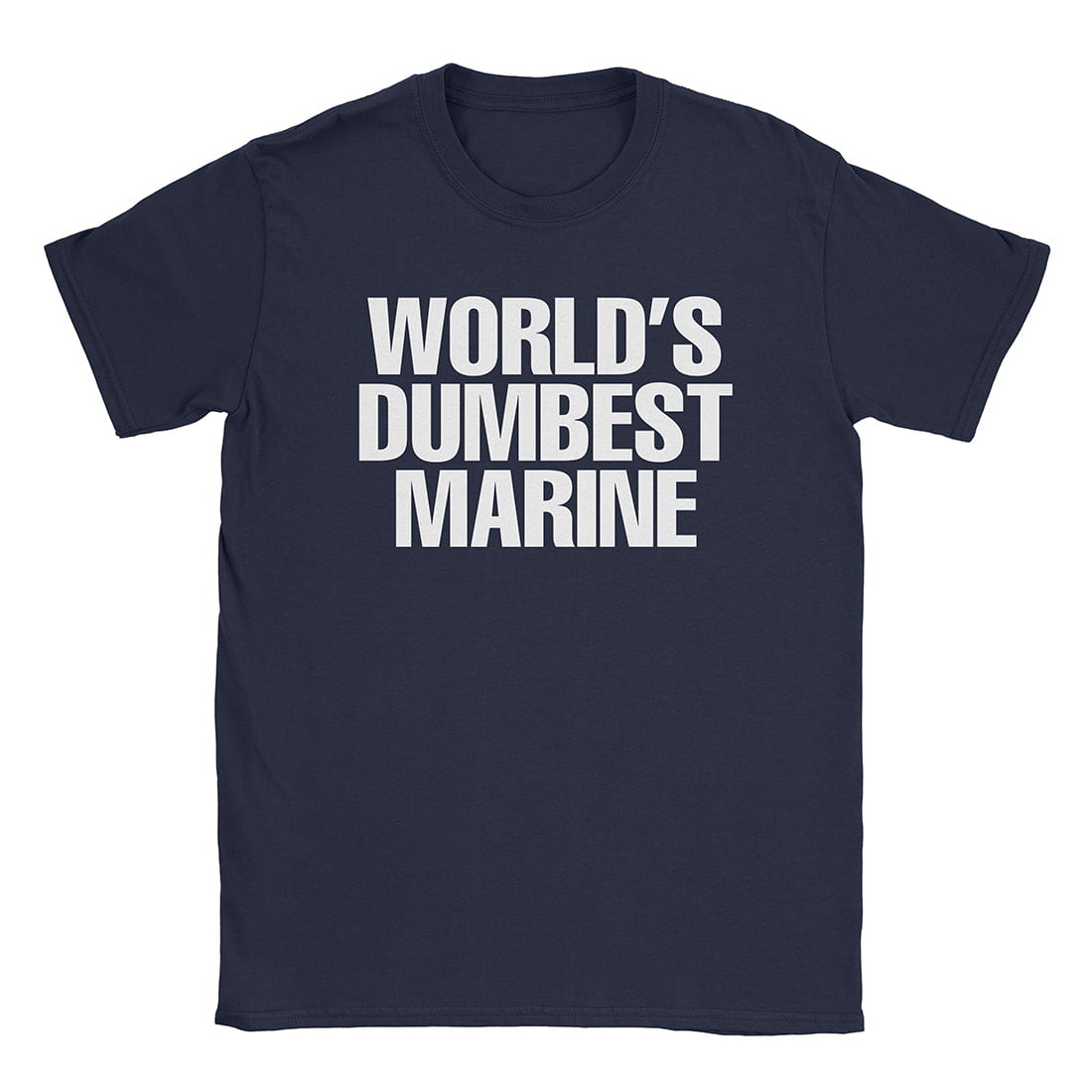 A-or-B-Tees T-Shirt Navy / S Dumbest Marine T-Shirt