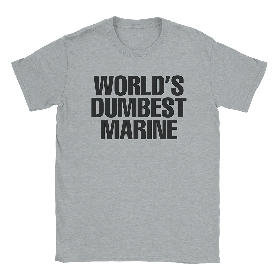 A-or-B-Tees T-Shirt Sport Grey / S Dumbest Marine T-Shirt