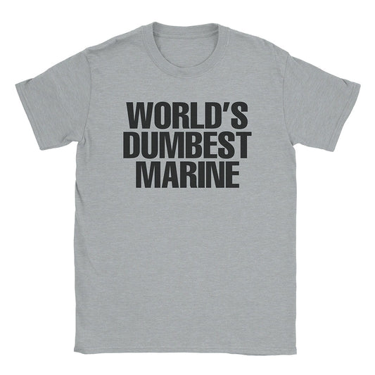 A-or-B-Tees T-Shirt Sport Grey / S Dumbest Marine T-Shirt