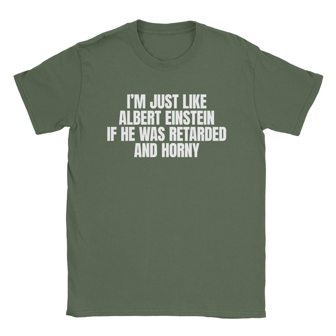 A-or-B-Tees T-Shirt Military Green / S Einstein T-Shirt