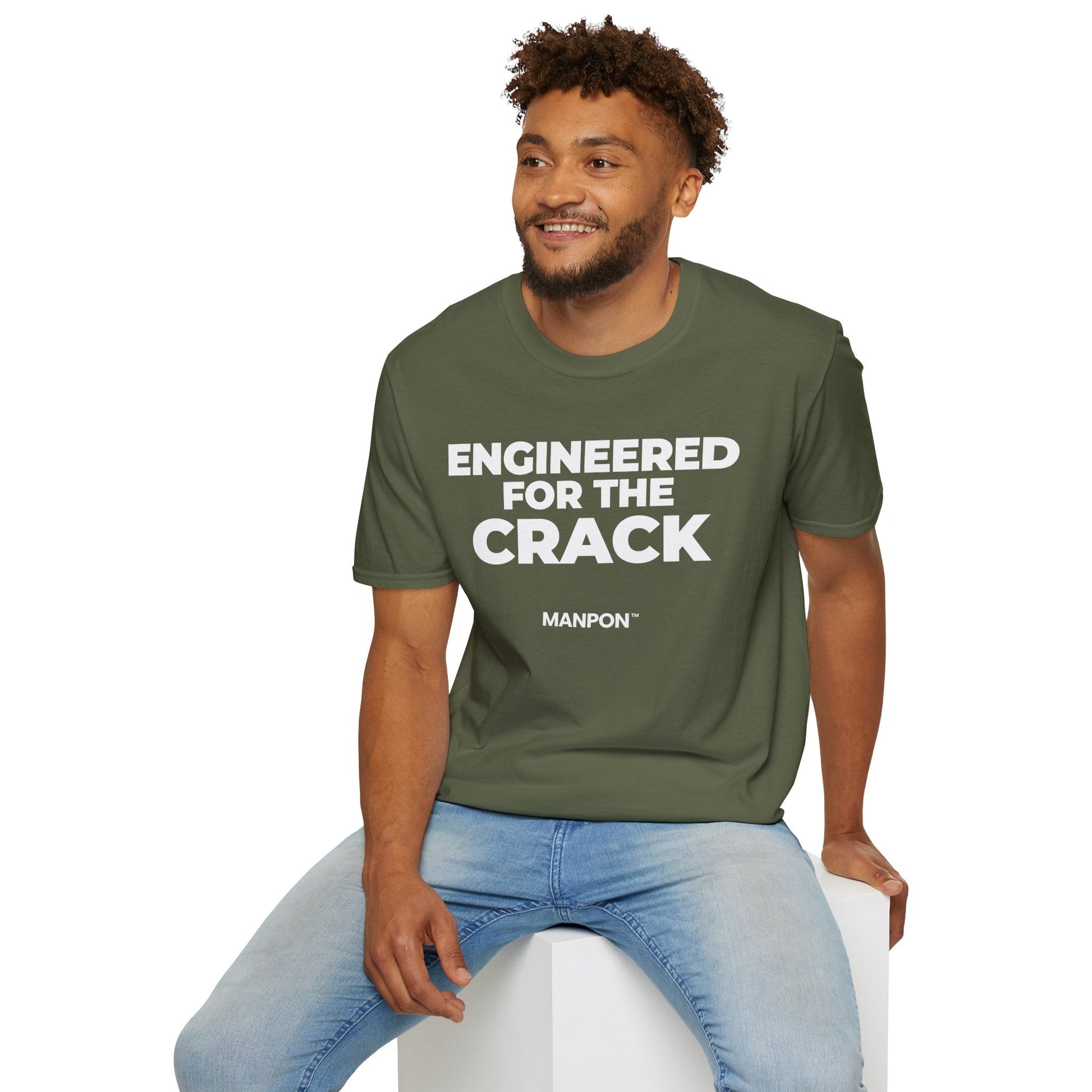 A-or-B-Tees T-Shirt Engineered For Thr Crack - MANPON™ Parody Shirt – Sarcastic Humor Tee