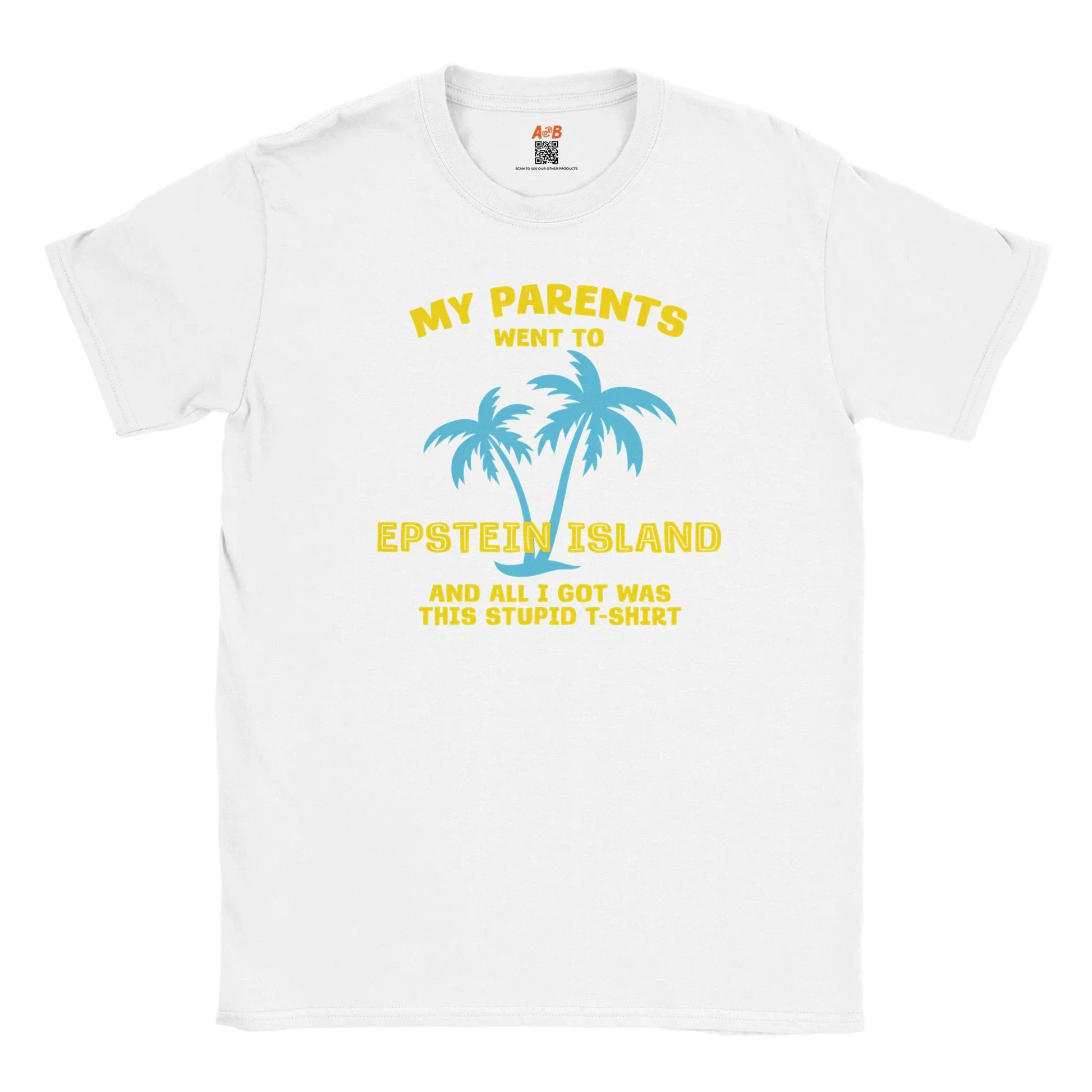A-or-B-Tees T-Shirt Epstein Island T-Shirt | My Parents Went To Epstein Island Shirt | Dark Humor Meme Tee