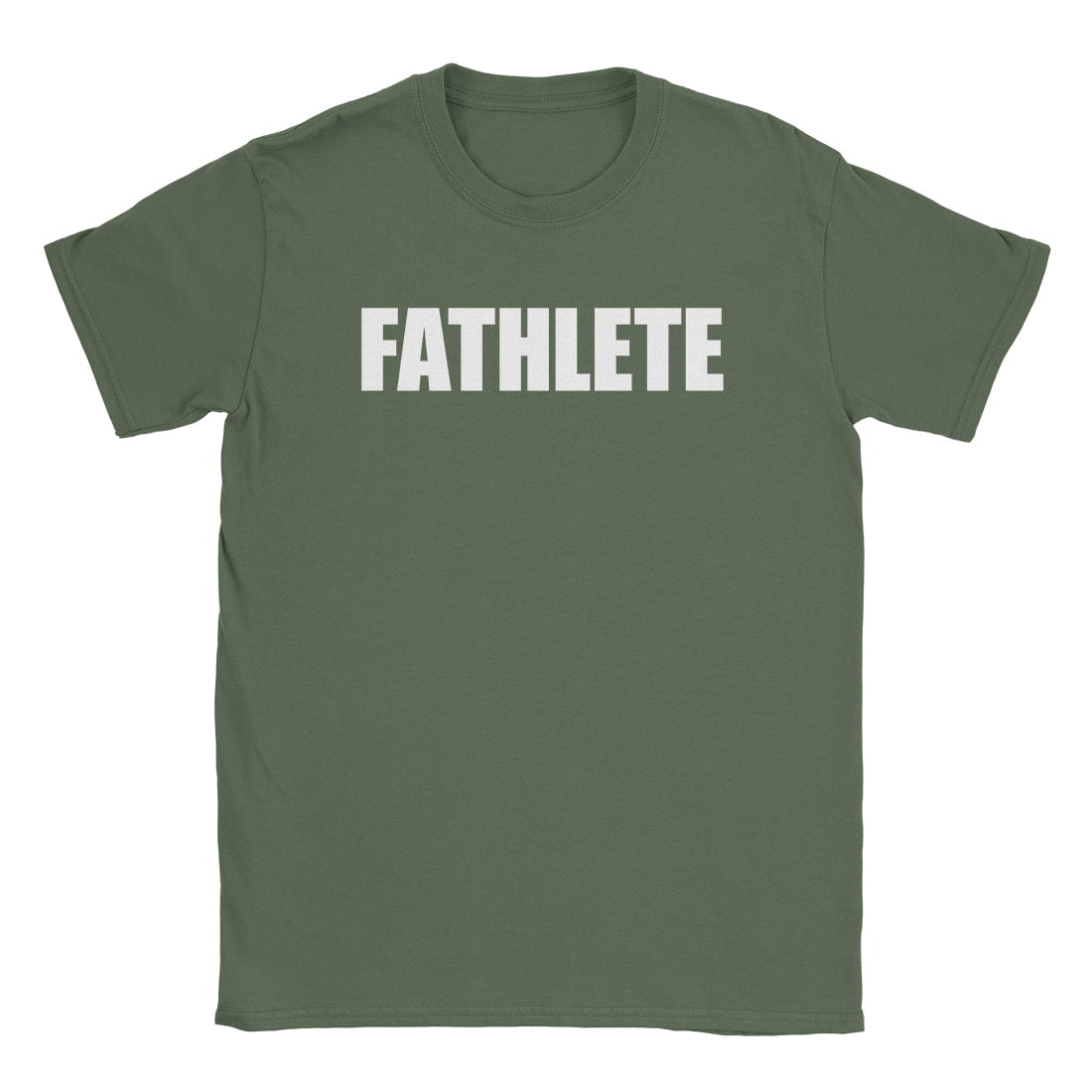 A-or-B-Tees T-Shirt Military Green / S Fat Athlete T-Shirt