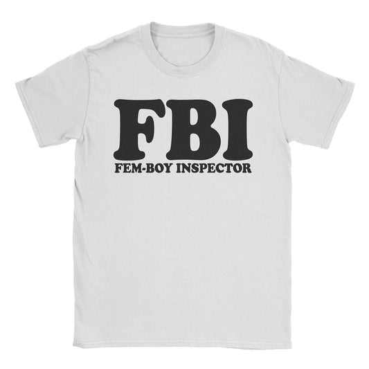 A-or-B-Tees T-Shirt White / S FBI T-Shirt