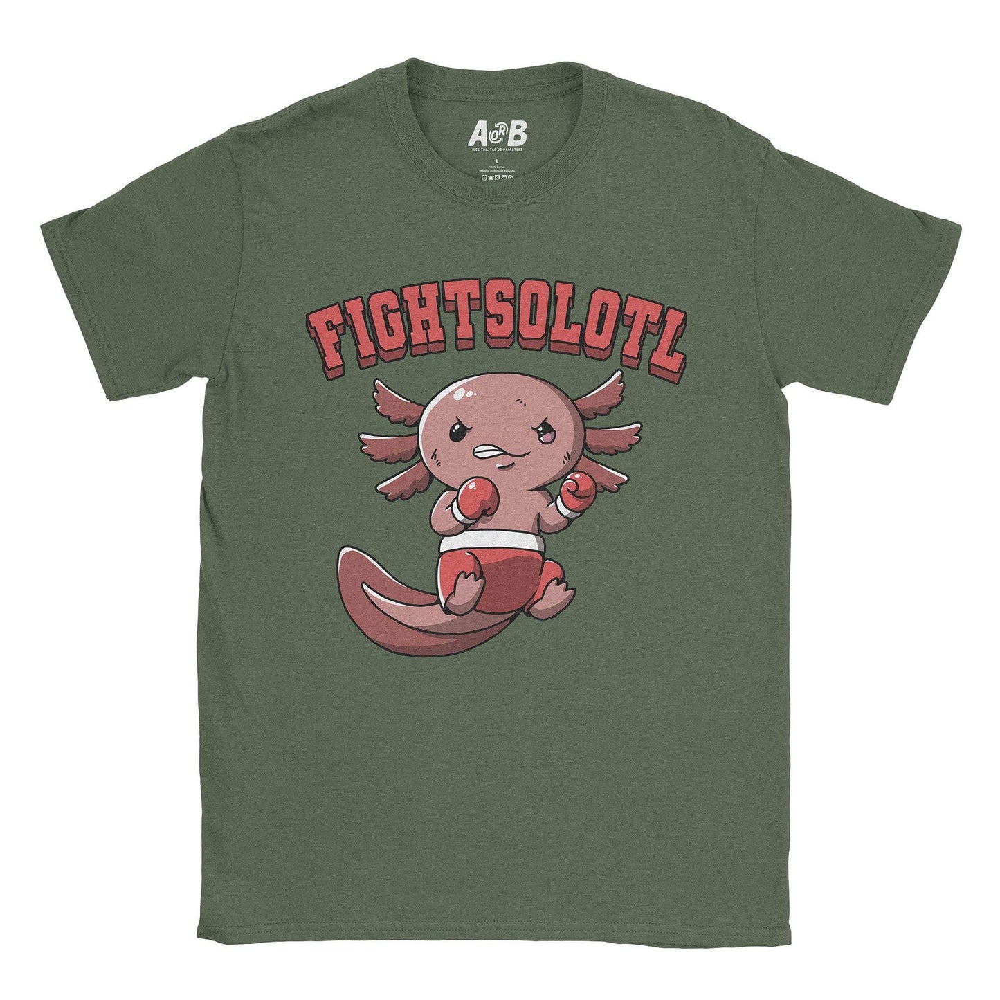 A-or-B-Tees T-Shirt Military Green / S Fightsolotl T-Shirt