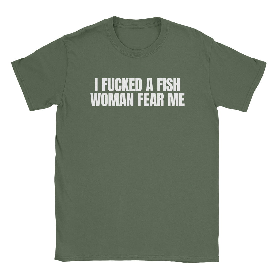 A-or-B-Tees T-Shirt Military Green / S Fish Fear Me T-Shirt