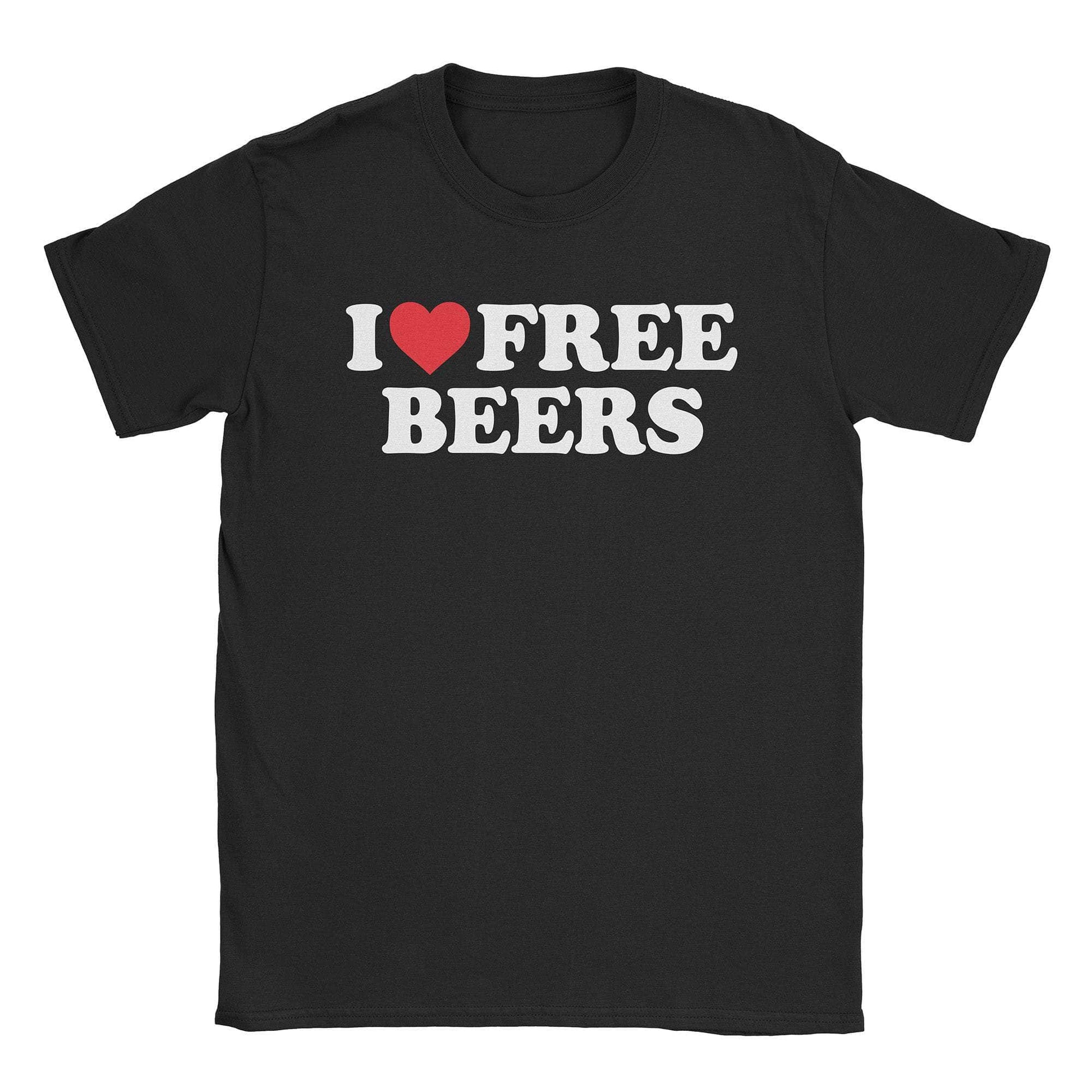 A-or-B-Tees T-Shirt Black / S Free Beer T-Shirt