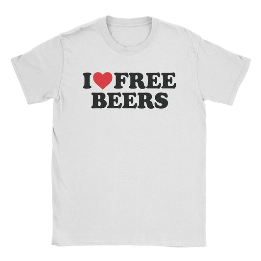 A-or-B-Tees T-Shirt White / S Free Beer T-Shirt