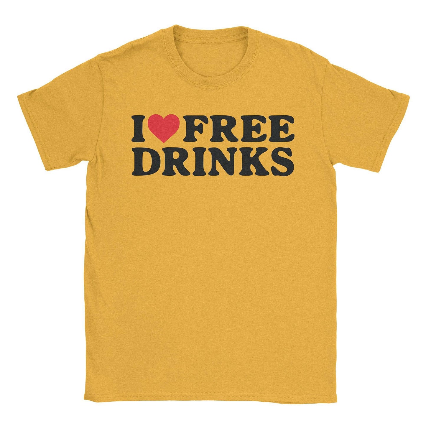 A-or-B-Tees T-Shirt Gold / S Free Drinks T-Shirt