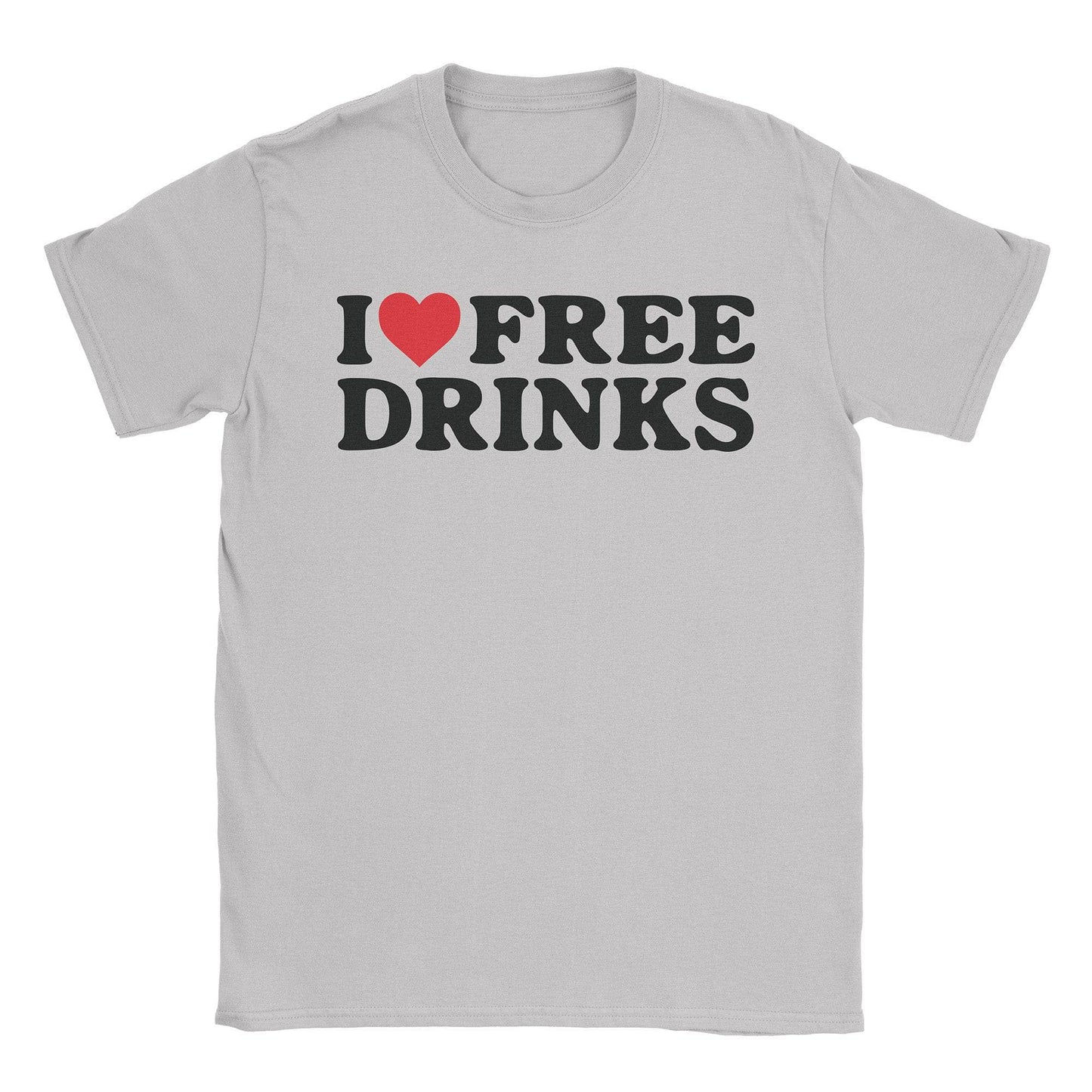 A-or-B-Tees T-Shirt Ice Grey / S Free Drinks T-Shirt