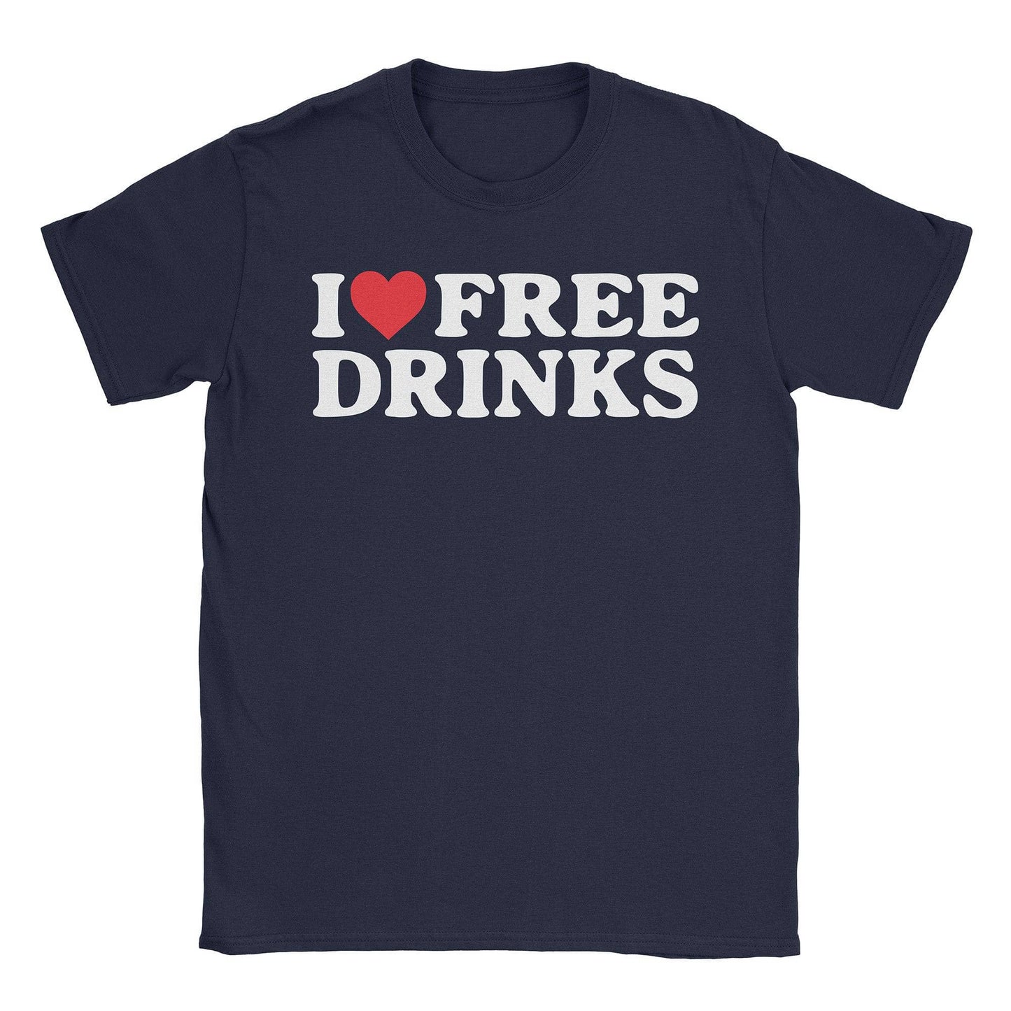 A-or-B-Tees T-Shirt Navy / S Free Drinks T-Shirt