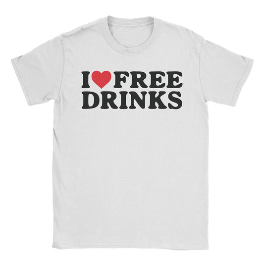 A-or-B-Tees T-Shirt White / S Free Drinks T-Shirt