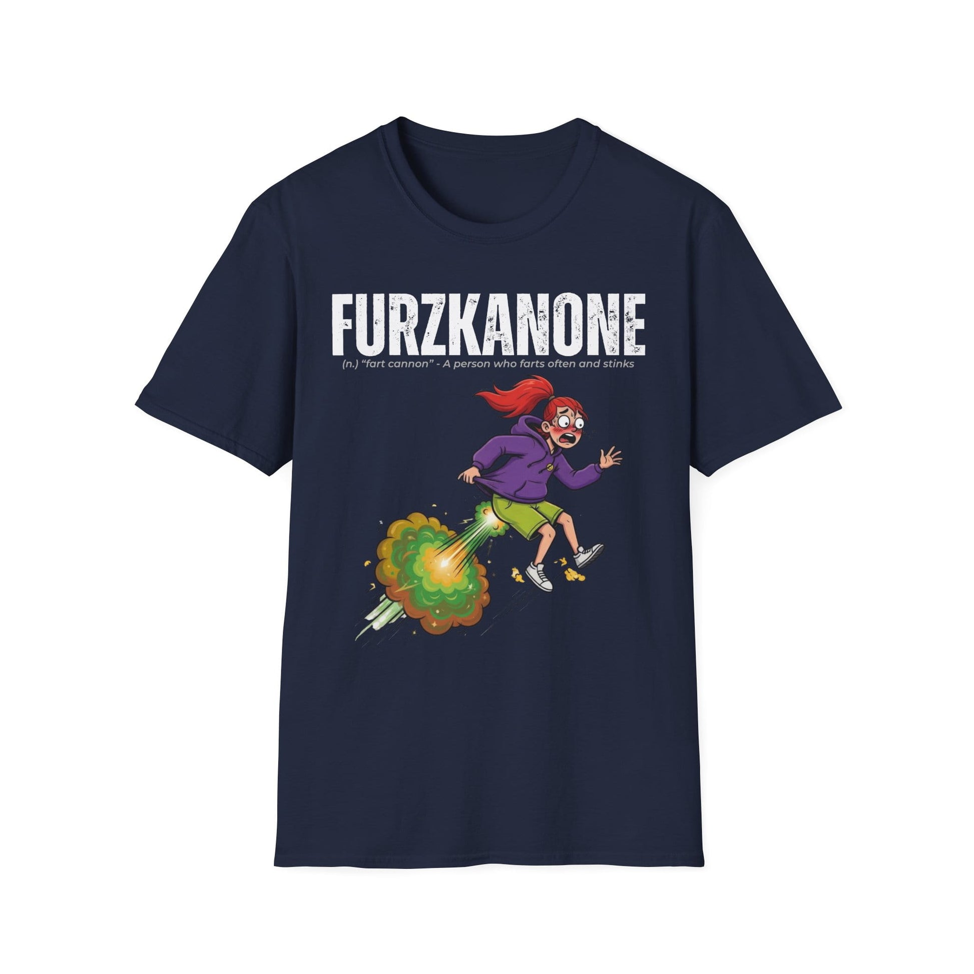 A-or-B-Tees T-Shirt Navy / S Furzkanone Shirt – Fart Cannon Funny T-Shirt - Female Design