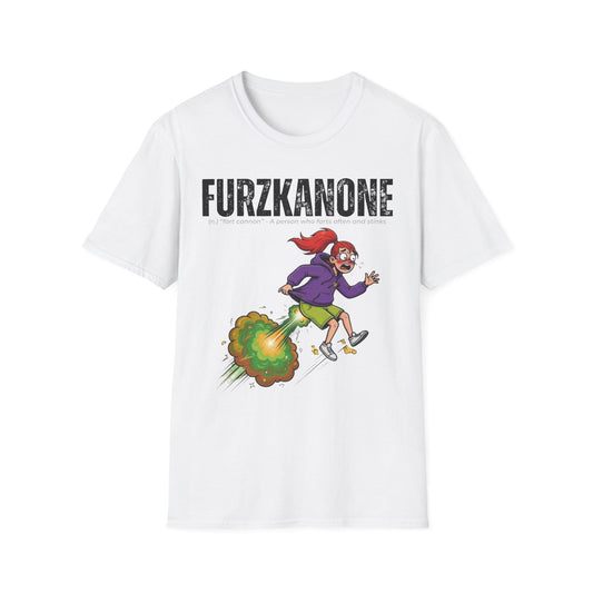 A-or-B-Tees T-Shirt White / S Furzkanone Shirt – Fart Cannon Funny T-Shirt - Female Design