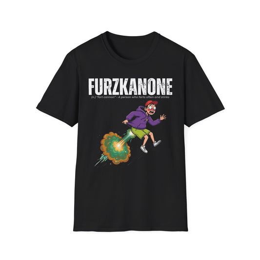 A-or-B-Tees T-Shirt Black / S Furzkanone Shirt – Fart Cannon Funny T-Shirt - Male Design