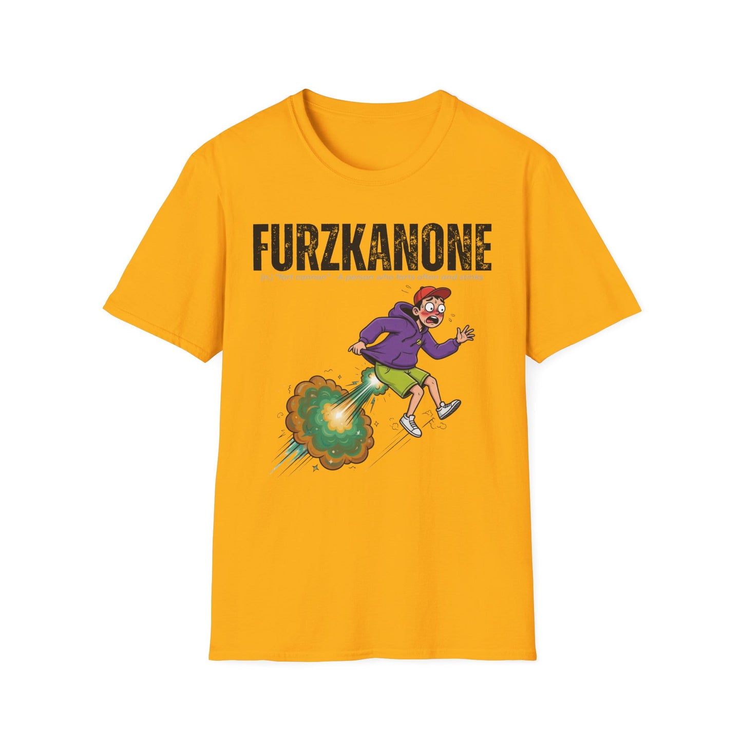A-or-B-Tees T-Shirt Gold / S Furzkanone Shirt – Fart Cannon Funny T-Shirt - Male Design
