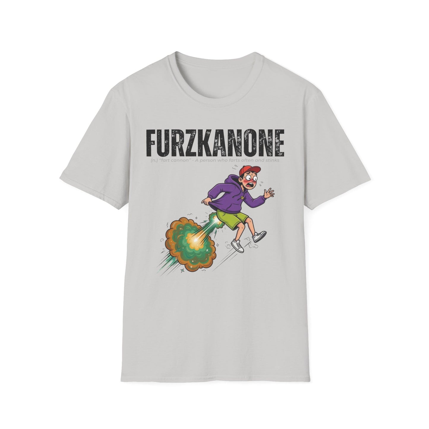 A-or-B-Tees T-Shirt Ice Grey / S Furzkanone Shirt – Fart Cannon Funny T-Shirt - Male Design