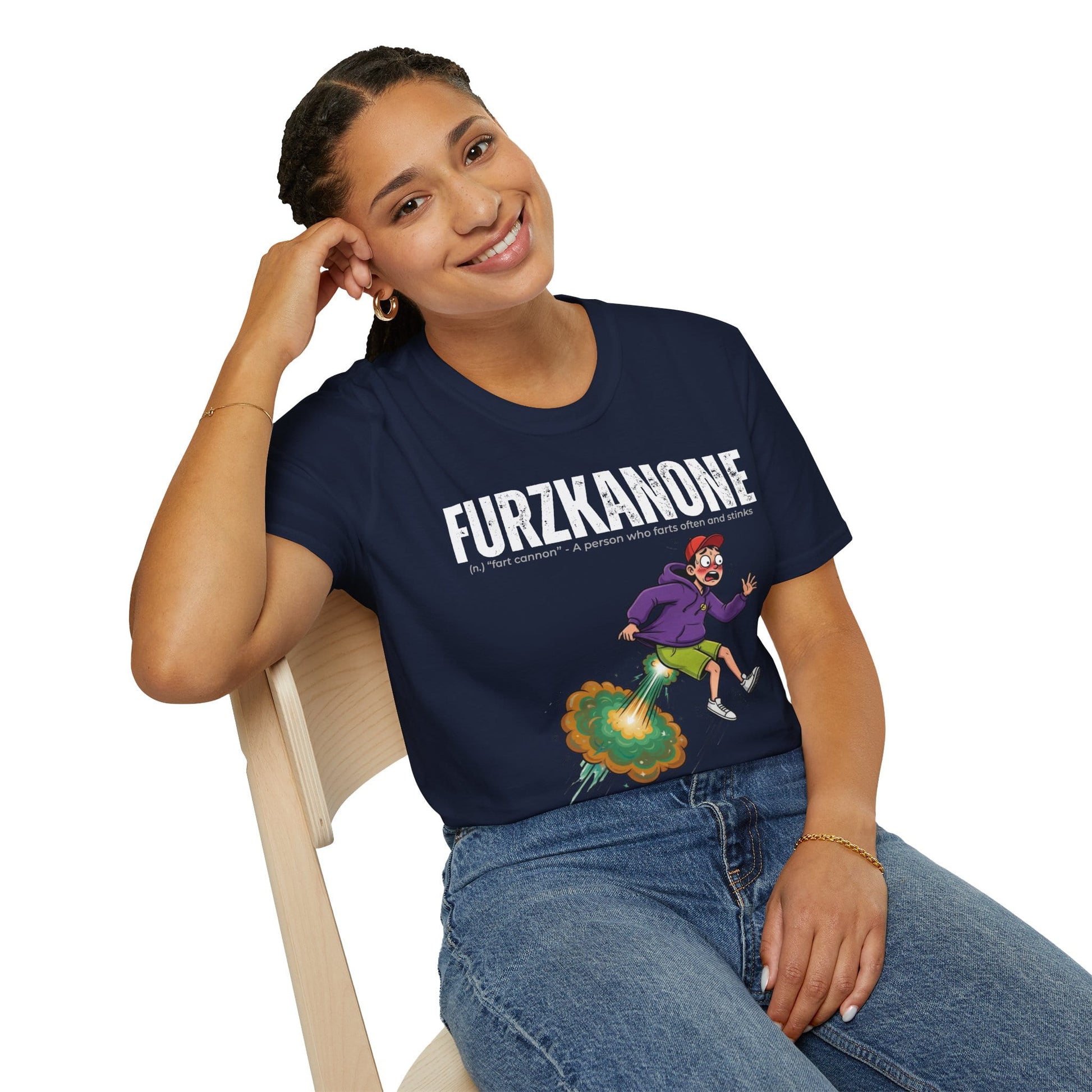 A-or-B-Tees T-Shirt Furzkanone Shirt – Fart Cannon Funny T-Shirt - Male Design