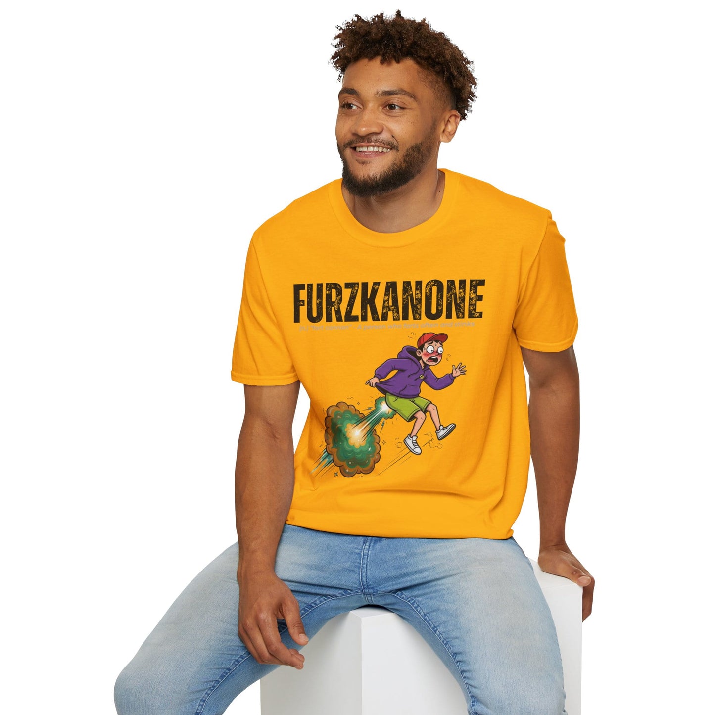A-or-B-Tees T-Shirt Furzkanone Shirt – Fart Cannon Funny T-Shirt - Male Design