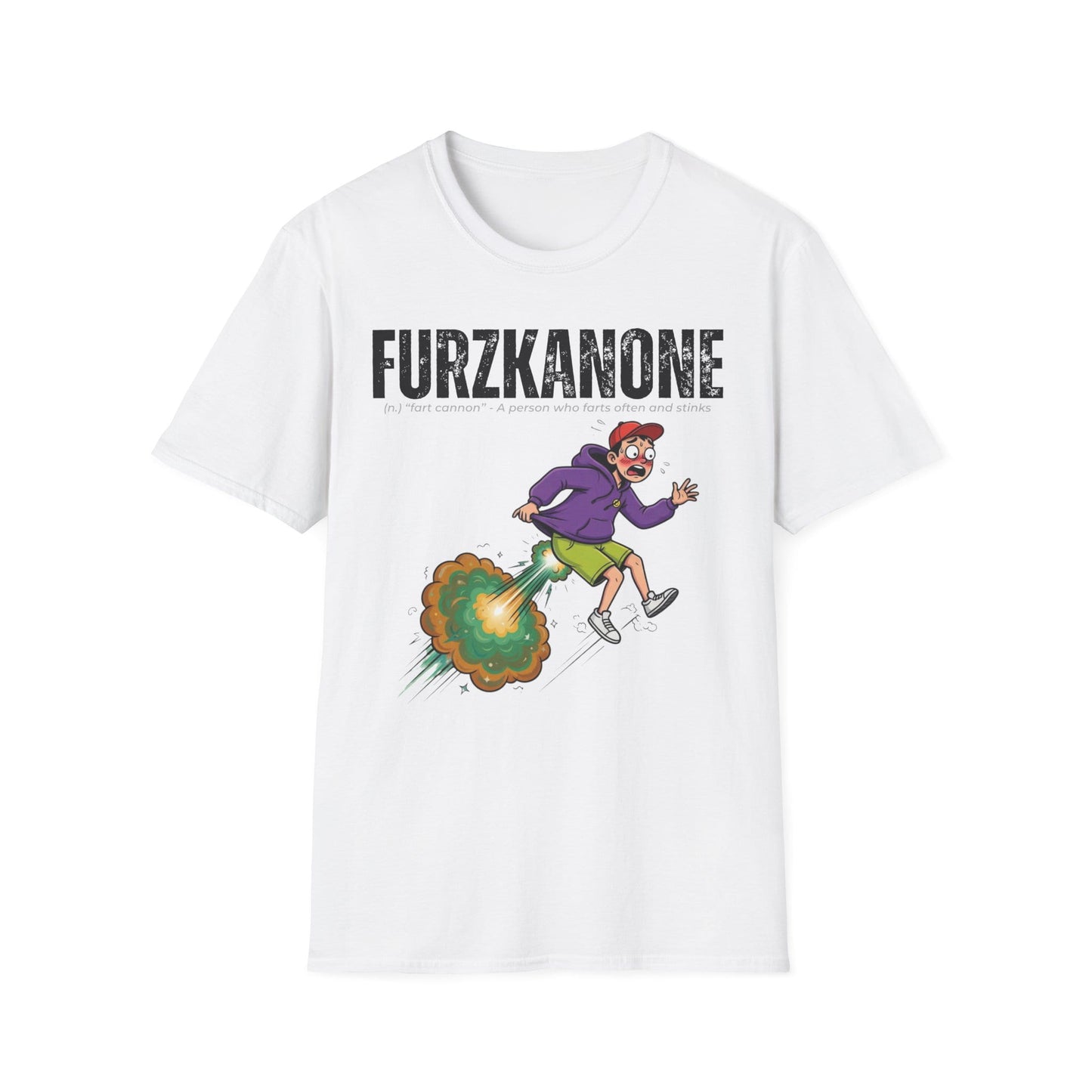 A-or-B-Tees T-Shirt White / S Furzkanone Shirt – Fart Cannon Funny T-Shirt - Male Design