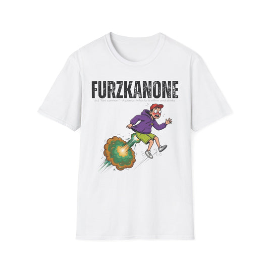 A-or-B-Tees T-Shirt White / S Furzkanone Shirt – Fart Cannon Funny T-Shirt - Male Design