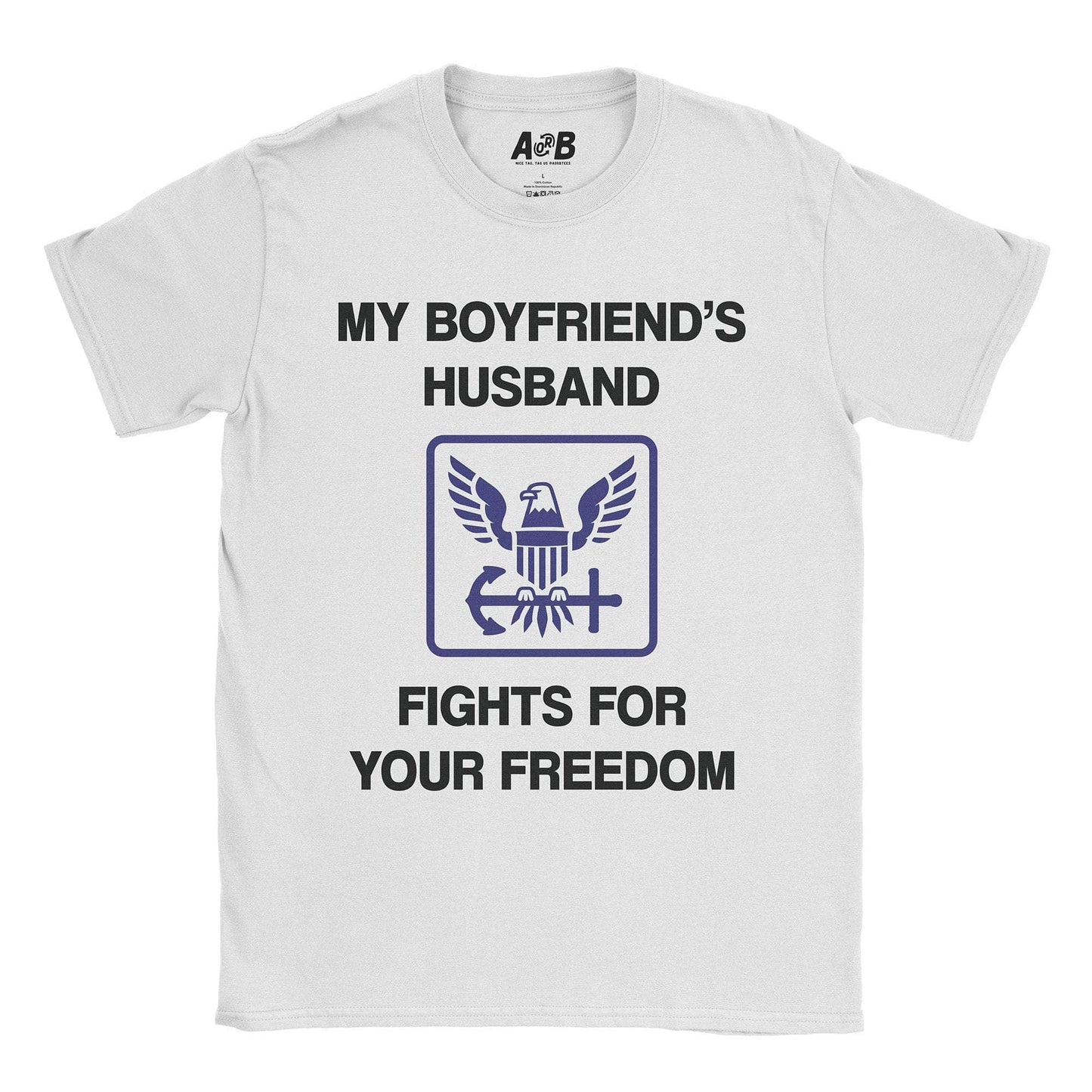 A-or-B-Tees T-Shirt White / S Gay Navy T-Shirt