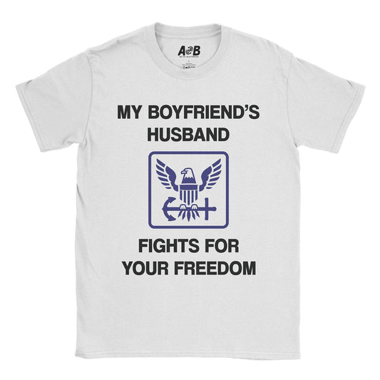 A-or-B-Tees T-Shirt White / S Gay Navy T-Shirt