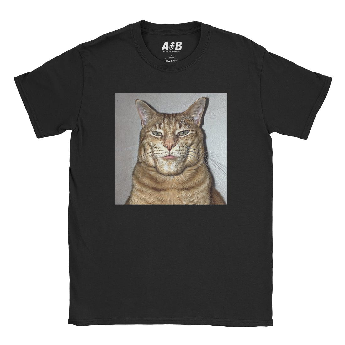A-or-B-Tees T-Shirt Black / S Giga Cat T-Shirt