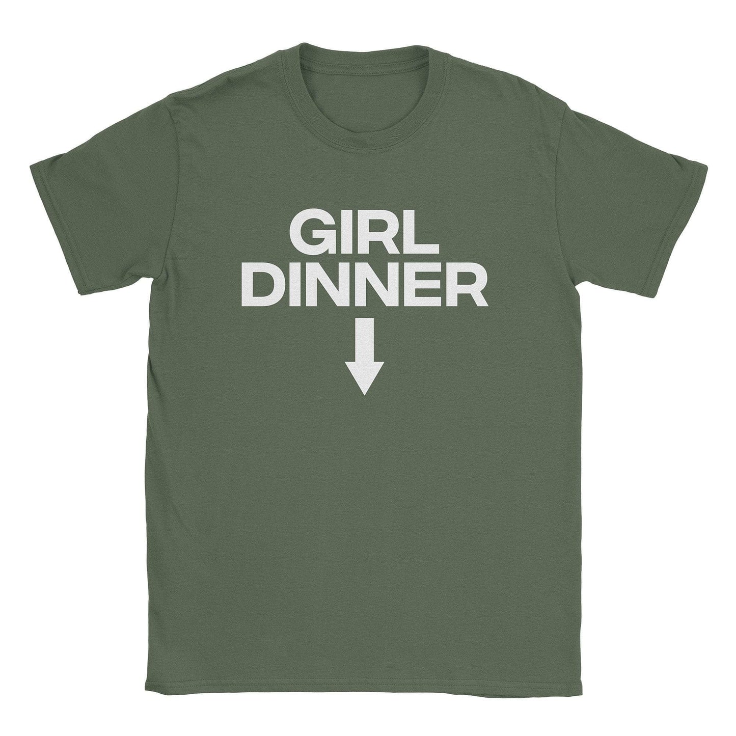A-or-B-Tees T-Shirt Military Green / S Girl Dinner T-Shirt