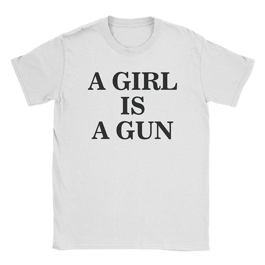 A-or-B-Tees T-Shirt White / S Girl Gun T-Shirt