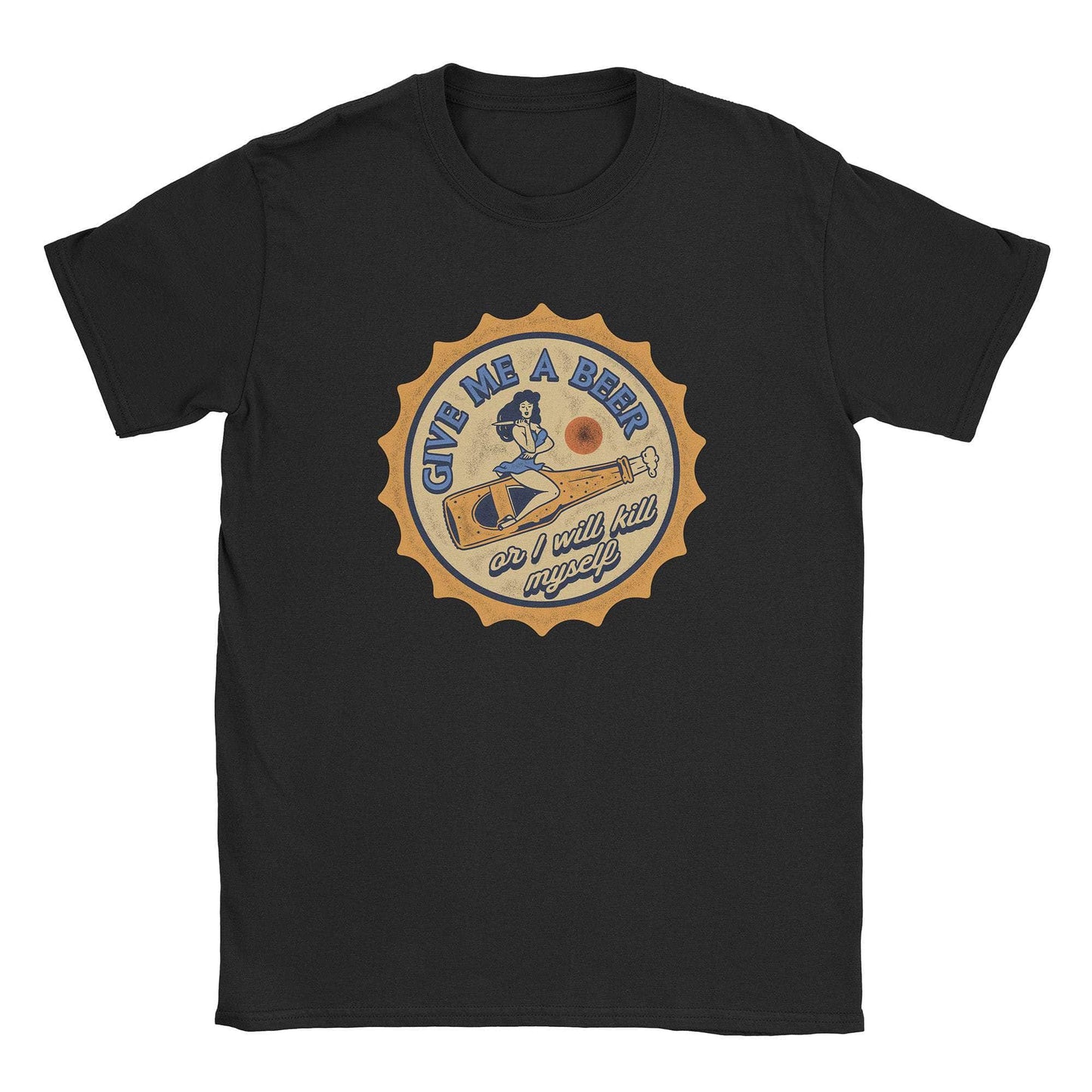 A-or-B-Tees T-Shirt Black / S Give Me A Beer T-Shirt