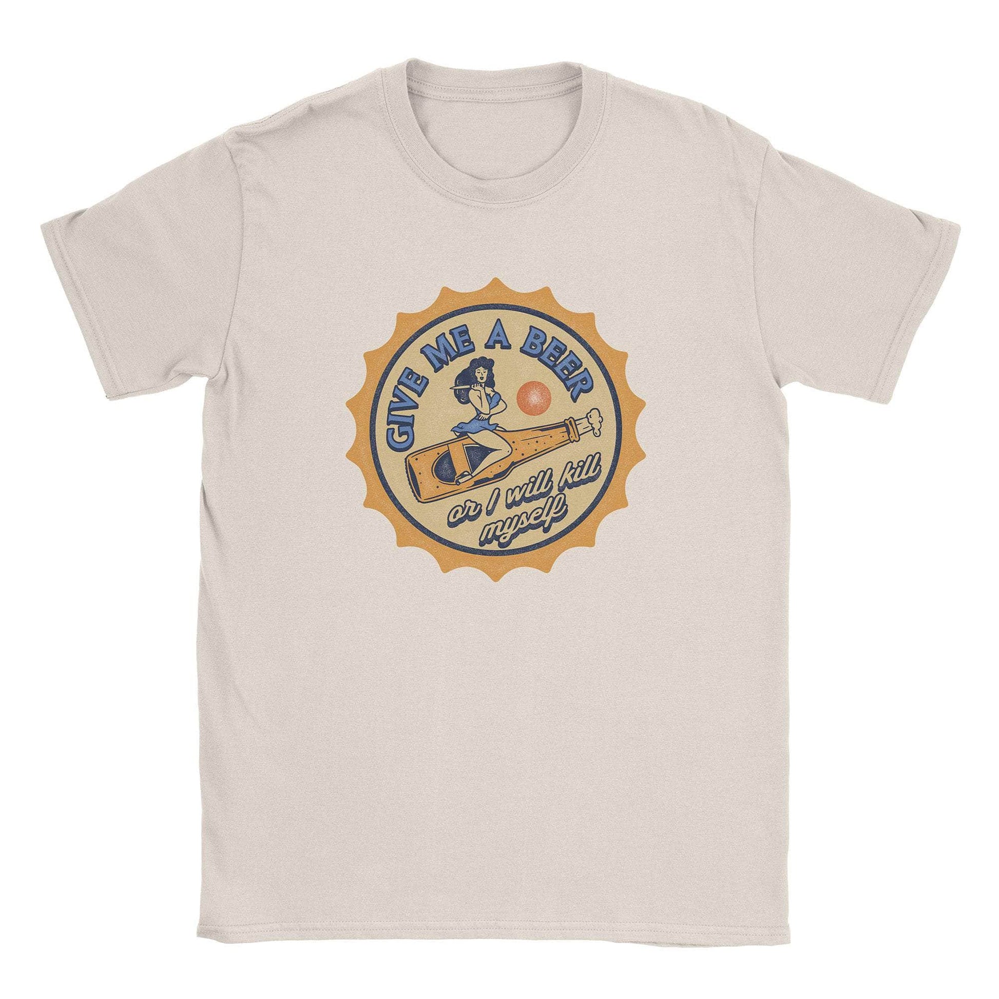 A-or-B-Tees T-Shirt Natural / S Give Me A Beer T-Shirt