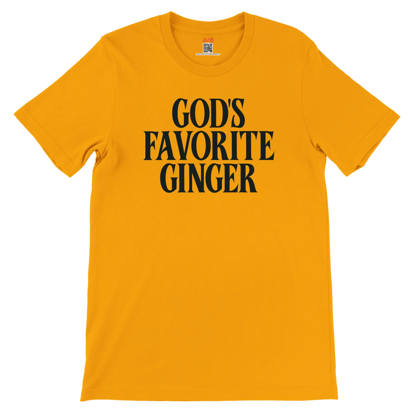 A-or-B-Tees T-Shirt Gold / S God's Favorite Ginger T-Shirt – Funny Sarcastic Redhead Tee
