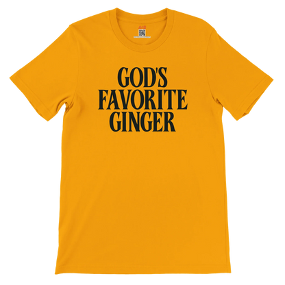 A-or-B-Tees T-Shirt Gold / S God's Favorite Ginger T-Shirt – Funny Sarcastic Redhead Tee