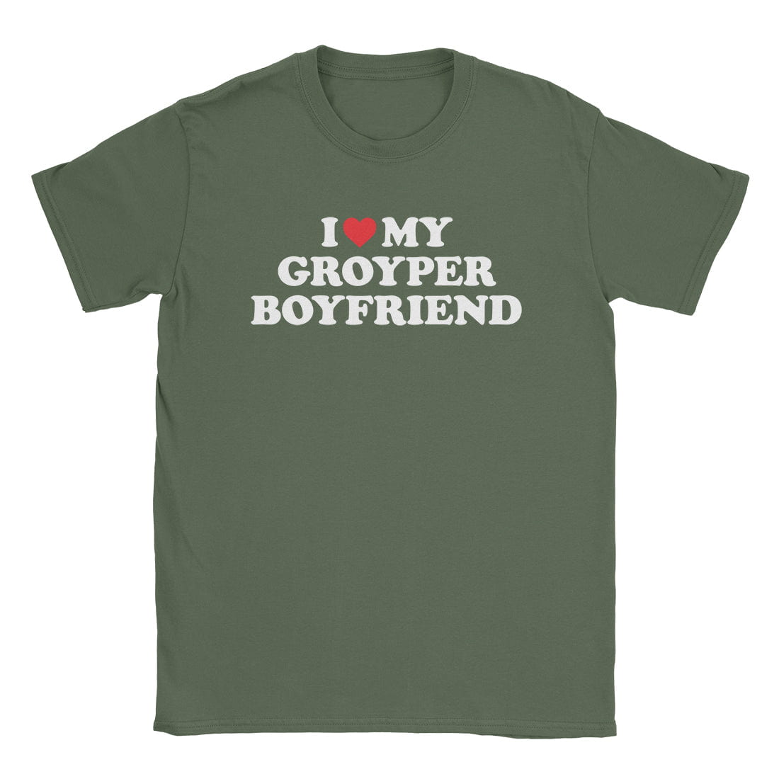 A-or-B-Tees T-Shirt Military Green / S Groyper BF T-Shirt