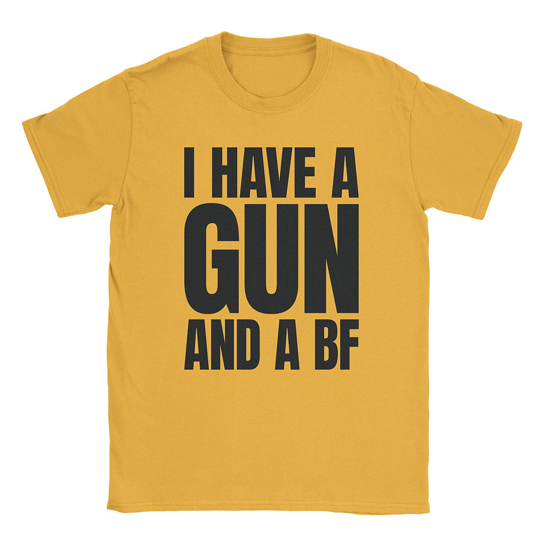 A-or-B-Tees T-Shirt Gold / S Gun & A BF T-Shirt