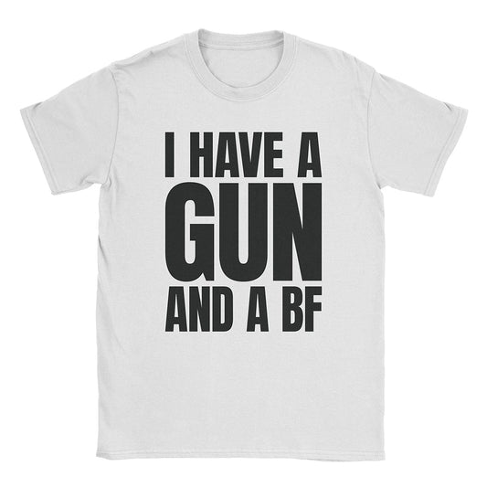 A-or-B-Tees T-Shirt White / S Gun & A BF T-Shirt