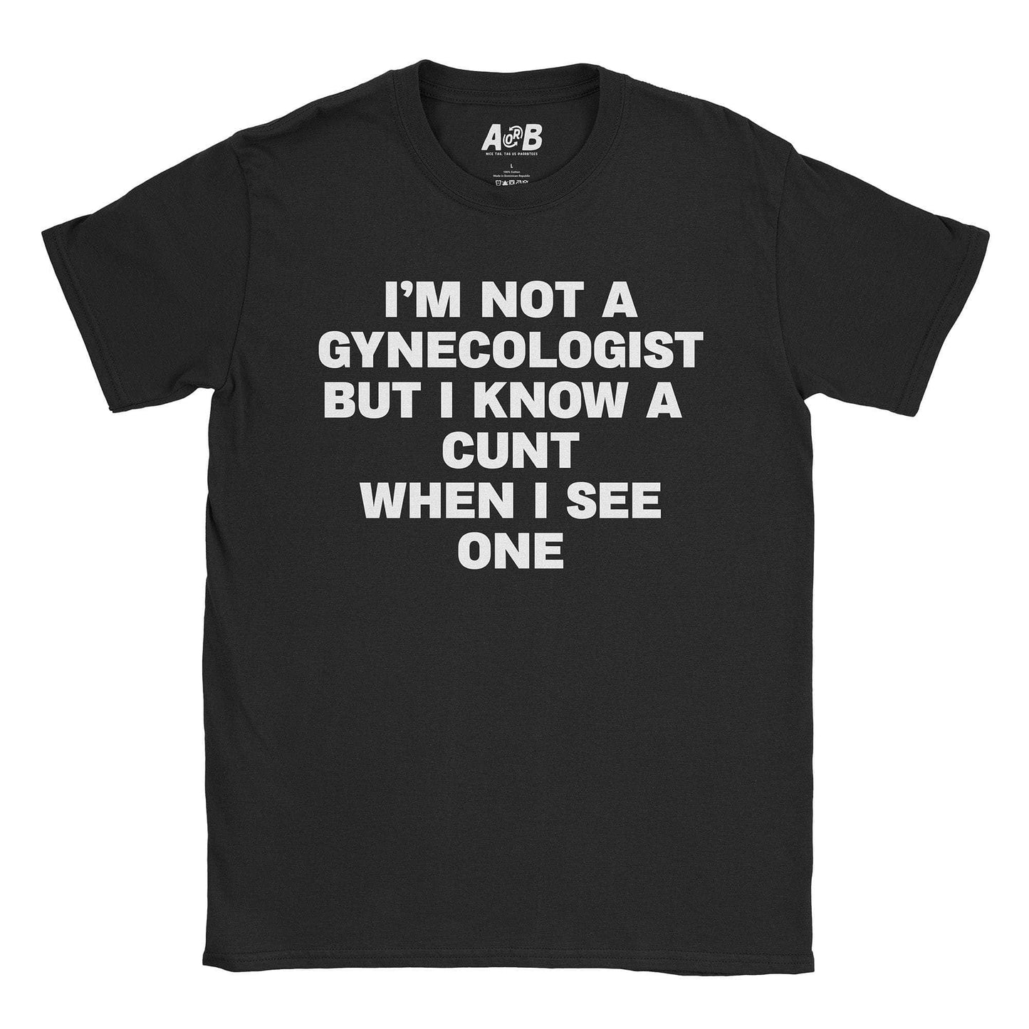 A-or-B-Tees T-Shirt Black / S Gyno T-Shirt