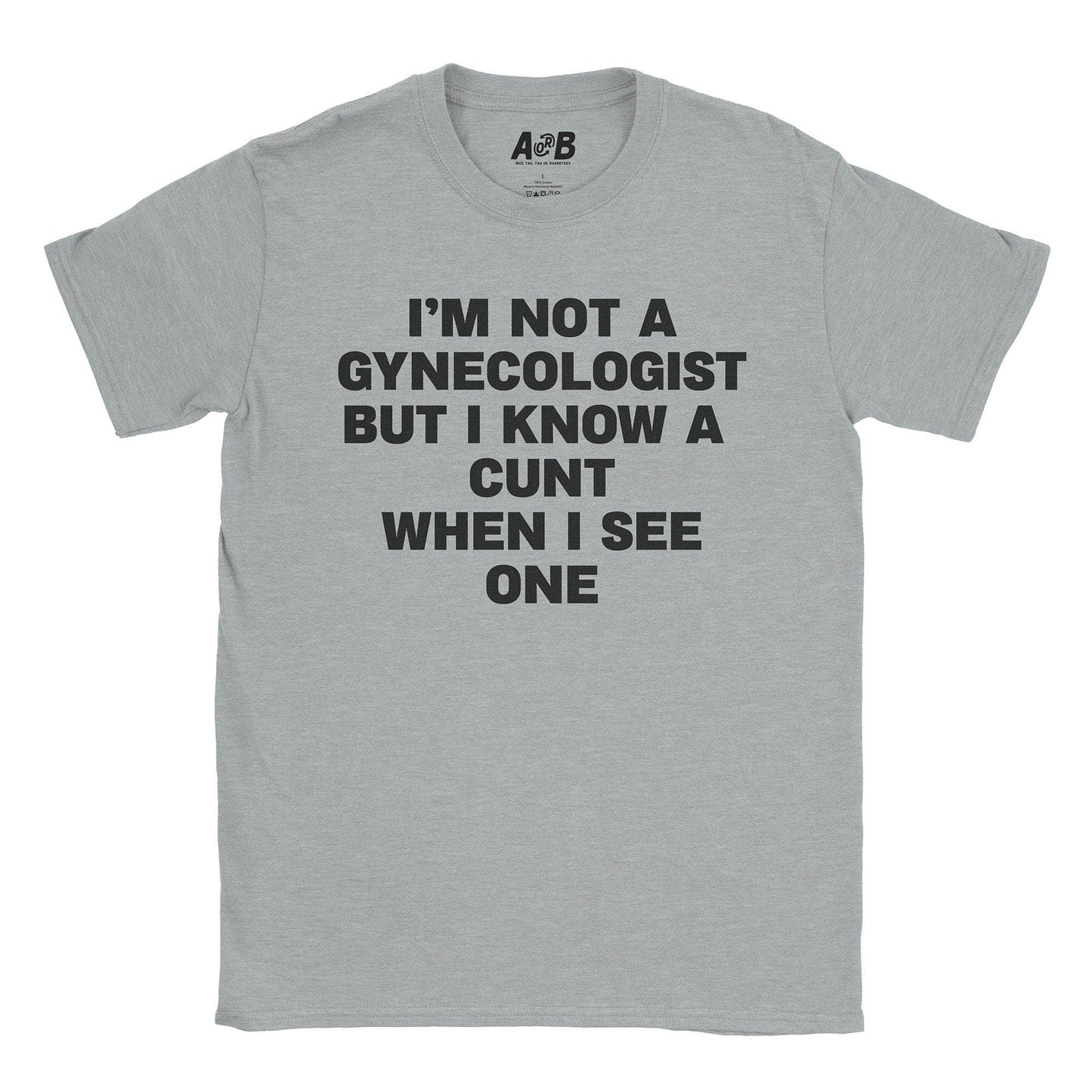 A-or-B-Tees T-Shirt Sport Grey / S Gyno T-Shirt