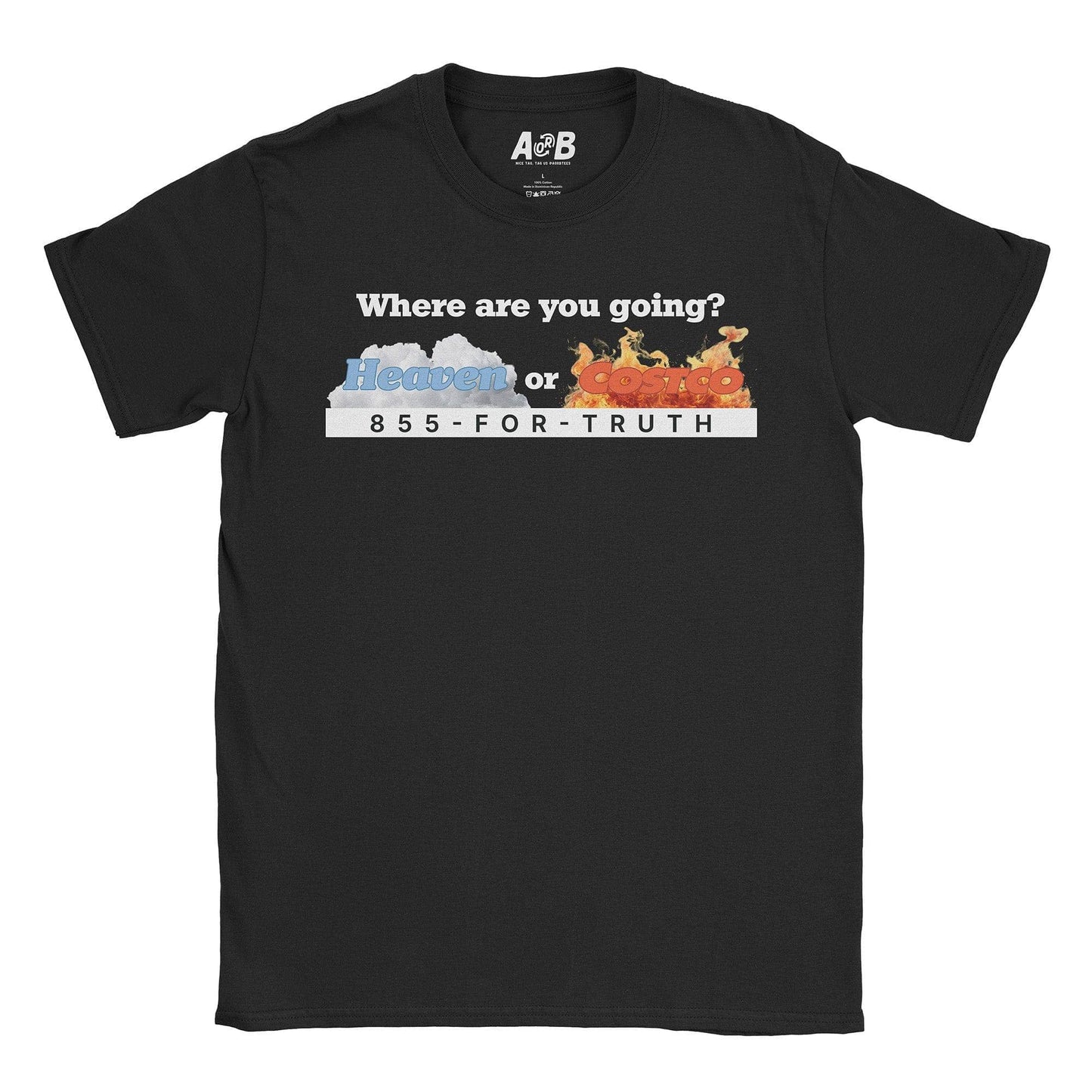A-or-B-Tees T-Shirt Black / S Heaven T-Shirt