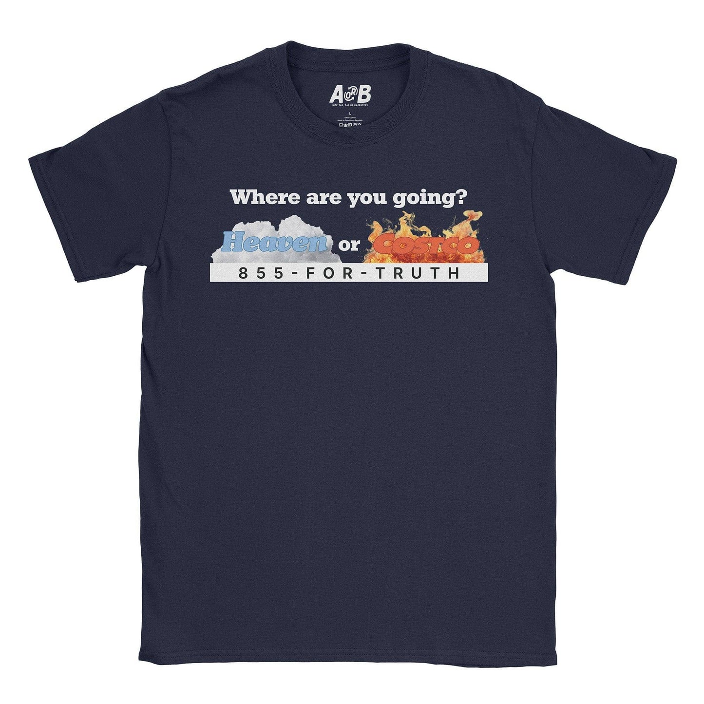 A-or-B-Tees T-Shirt Navy / S Heaven T-Shirt