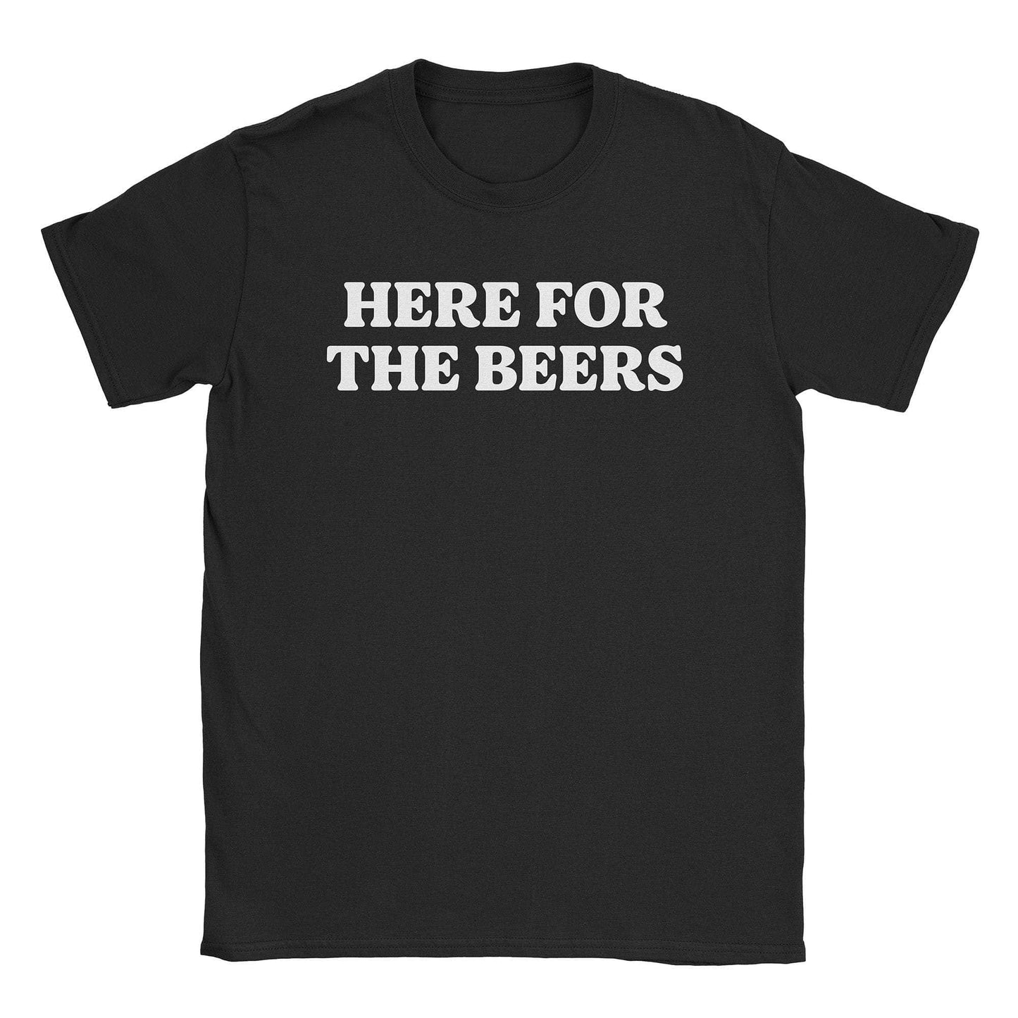A-or-B-Tees T-Shirt Black / S Here For Beer T-Shirt
